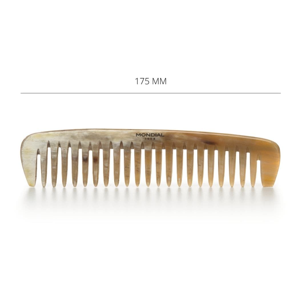 Large Tooth Hair Comb in Horn: 175mm