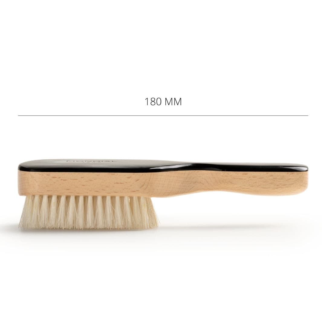 Hair Brush with Horn Handle & Blond Bristle: 180mm