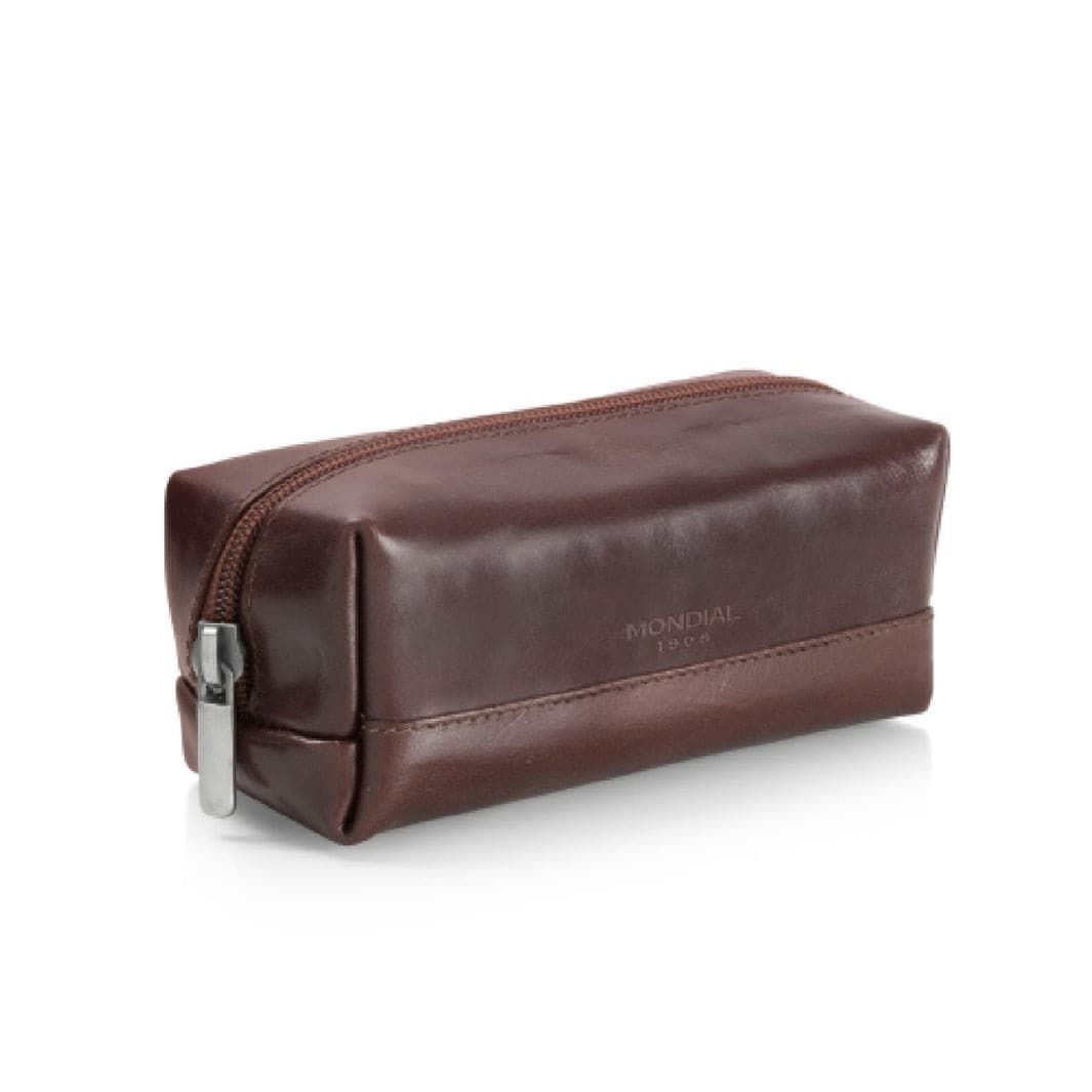 Small Shaving & Toiletry Kit Bag in Tuscan Leather