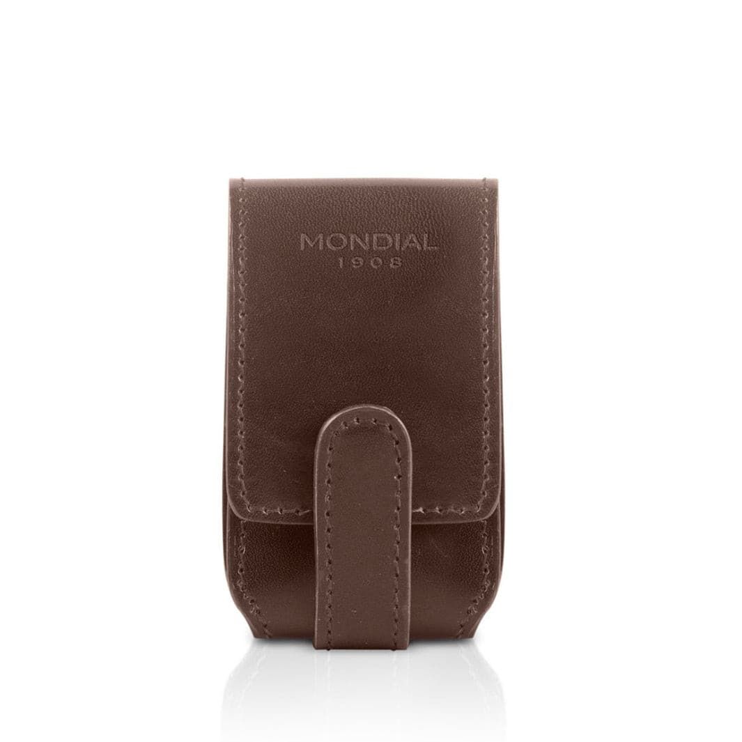 3-Piece Travel Razor & Manicure Set in Tuscan Leather