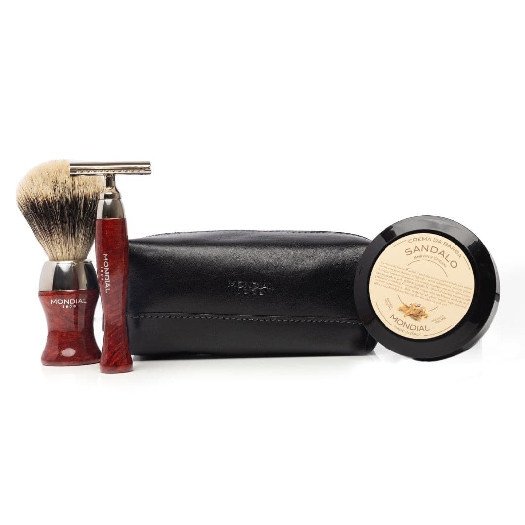 Small Shaving & Toiletry Kit Bag in Tuscan Leather