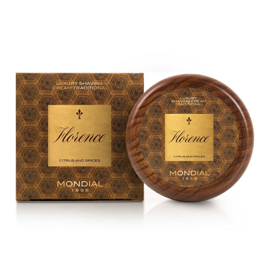 Florence Shaving Cream in Wood Bowl 140ml