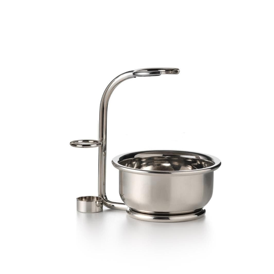 Moon Razor + Brush Vertical Stand with Lathering Bowl