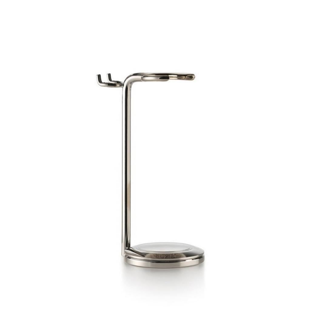 Kron Vertical Shaving Brush & Razor Stand in Chrome