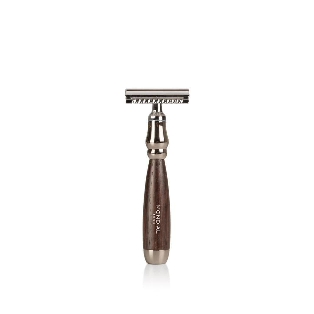 Prestige Wengé Wood Shaving Set with Super Badger Brush & Safety Razor