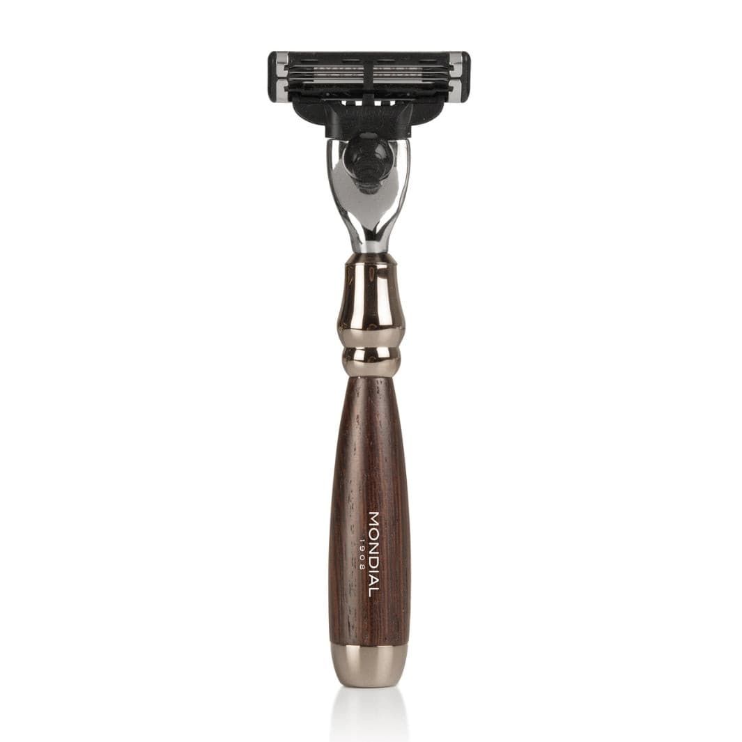 Prestige Wengé Wood Shaving Set with Super Badger Brush & Razor