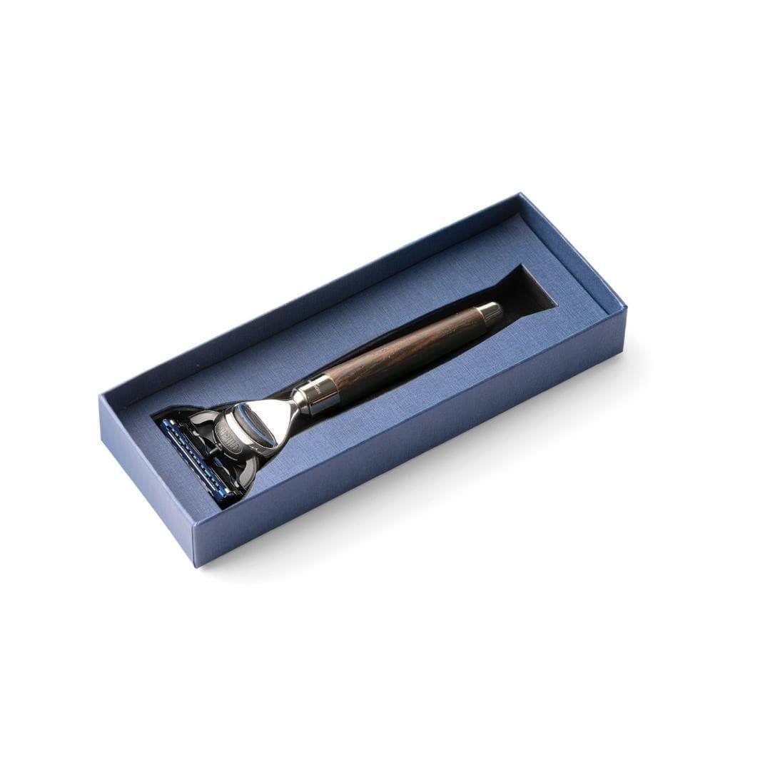 Sphaera Cartridge Razor Handle in Wengé Wood
