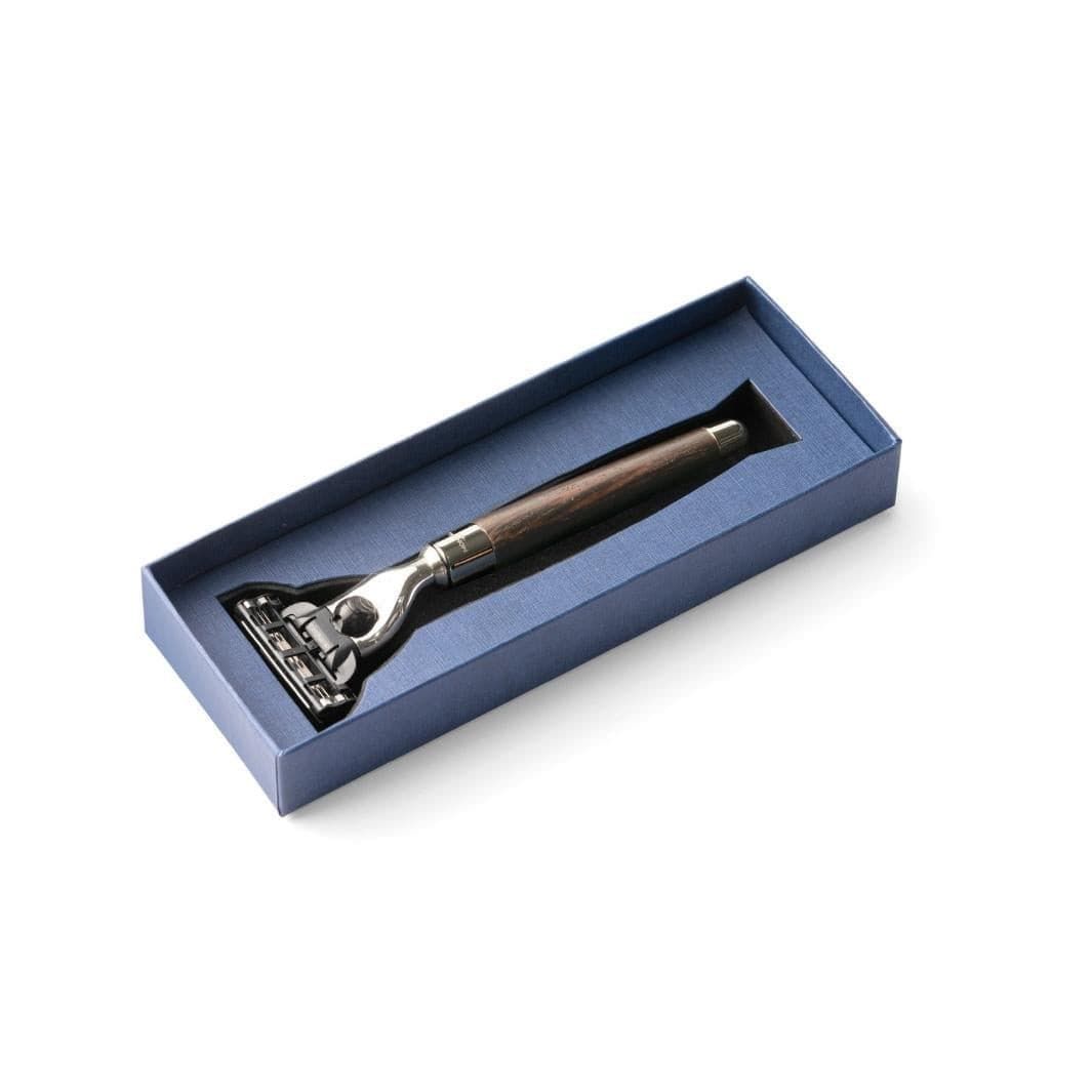 Sphaera Cartridge Razor Handle in Wengé Wood