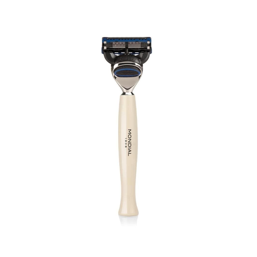Baylis Shaving Set: Chrome Bowl Stand + EcoSilvertip Brush + Cartridge Razor
