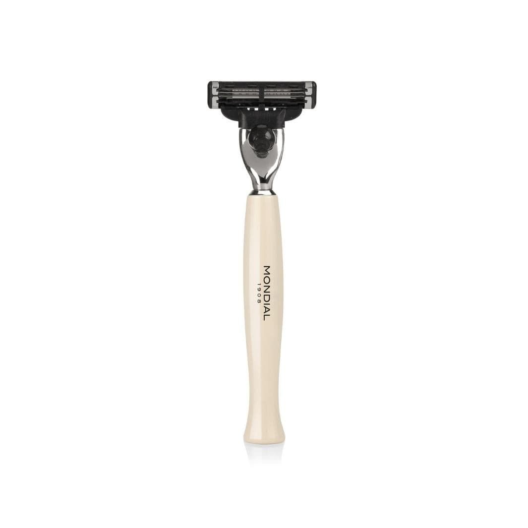 Baylis Shaving Set: Chrome Bowl Stand + EcoSilvertip Brush + Cartridge Razor