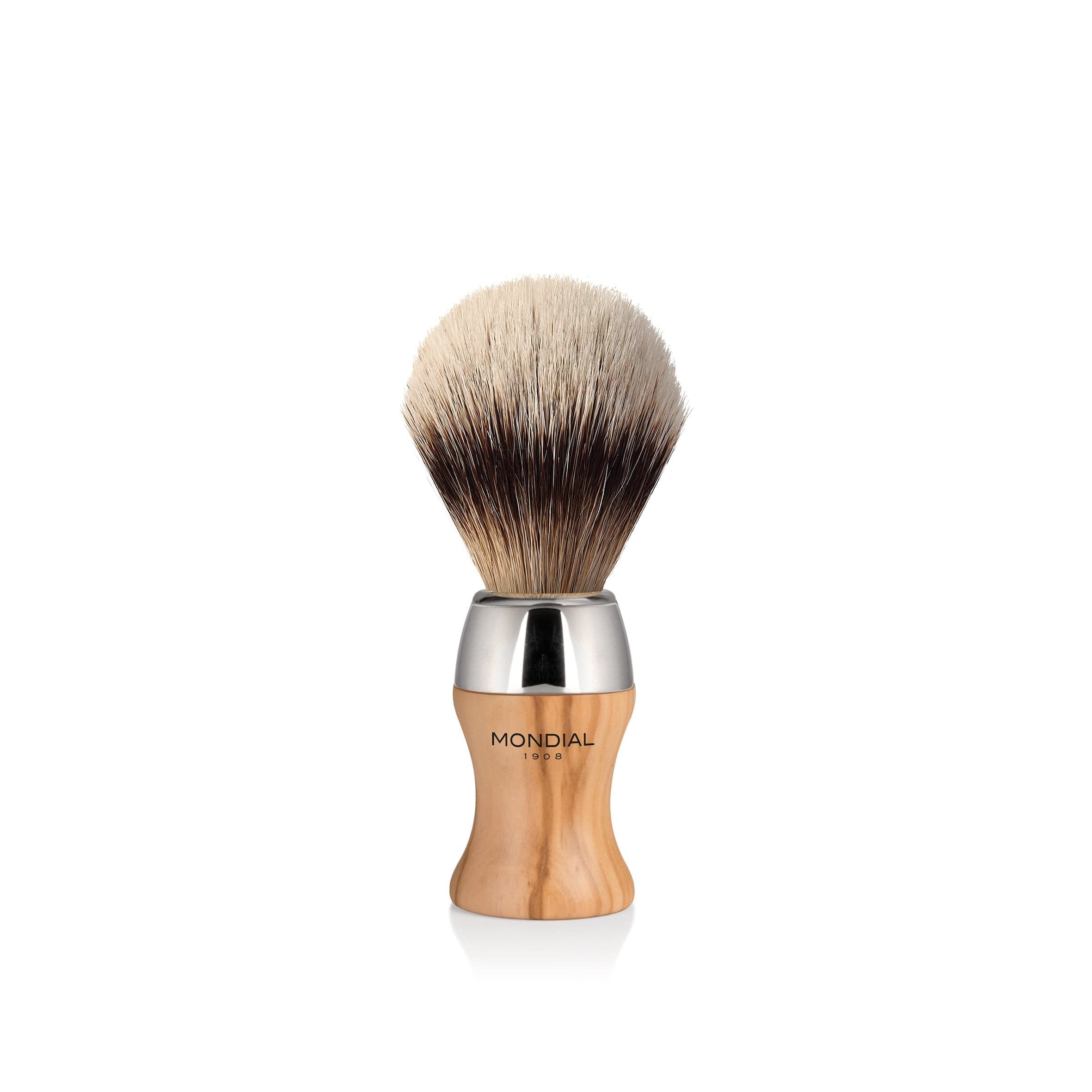 Heritage Olive Shaving Set: Chrome Stand & Bowl + Super Badger Brush + Cartridge Razor