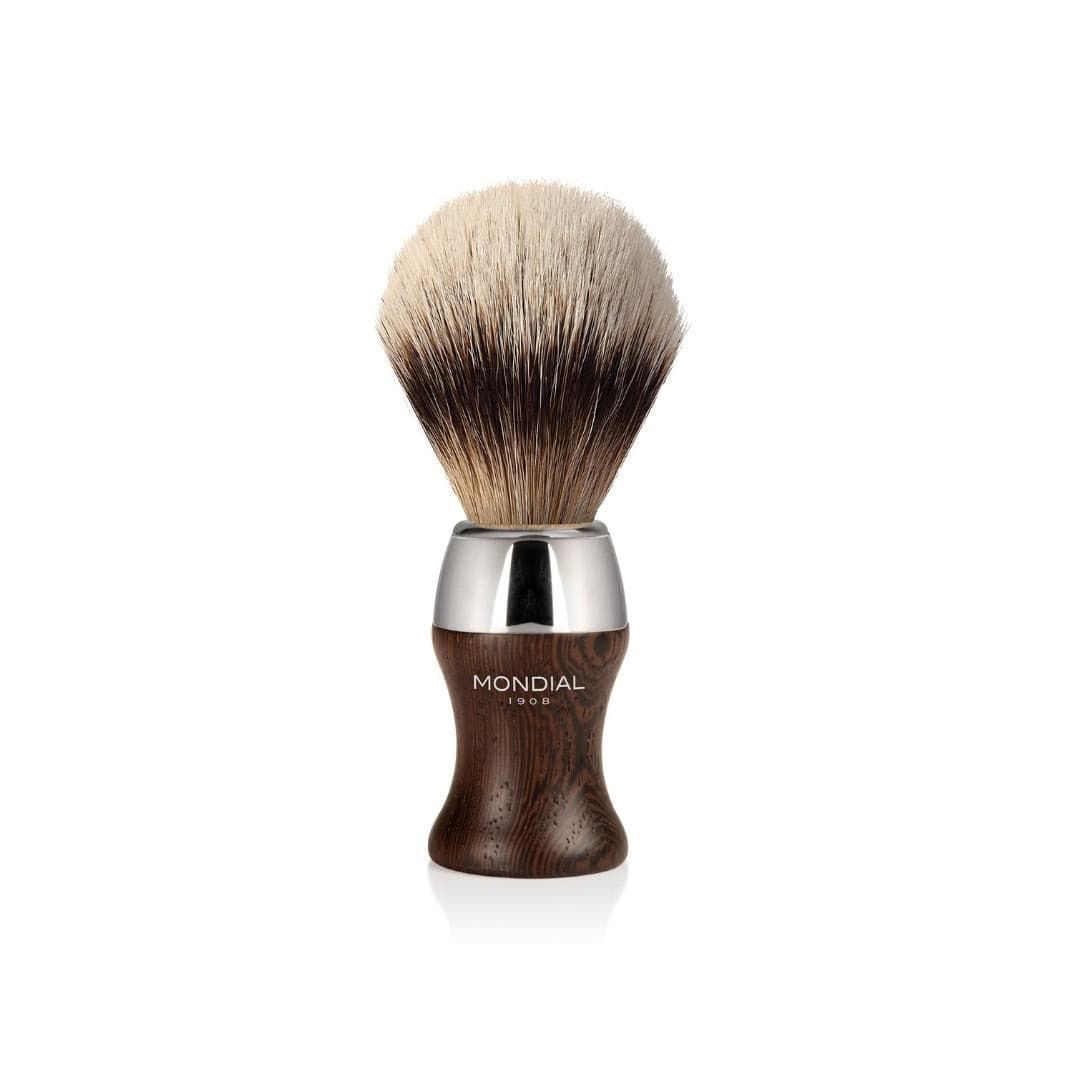 Heritage Wengé Shaving Set: Chrome Stand & Bowl + Super Badger Brush + Cartridge Razor