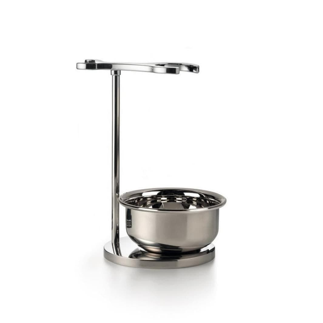 Heritage Wengé Shaving Set: Chrome Stand & Bowl + Super Badger Brush + Cartridge Razor