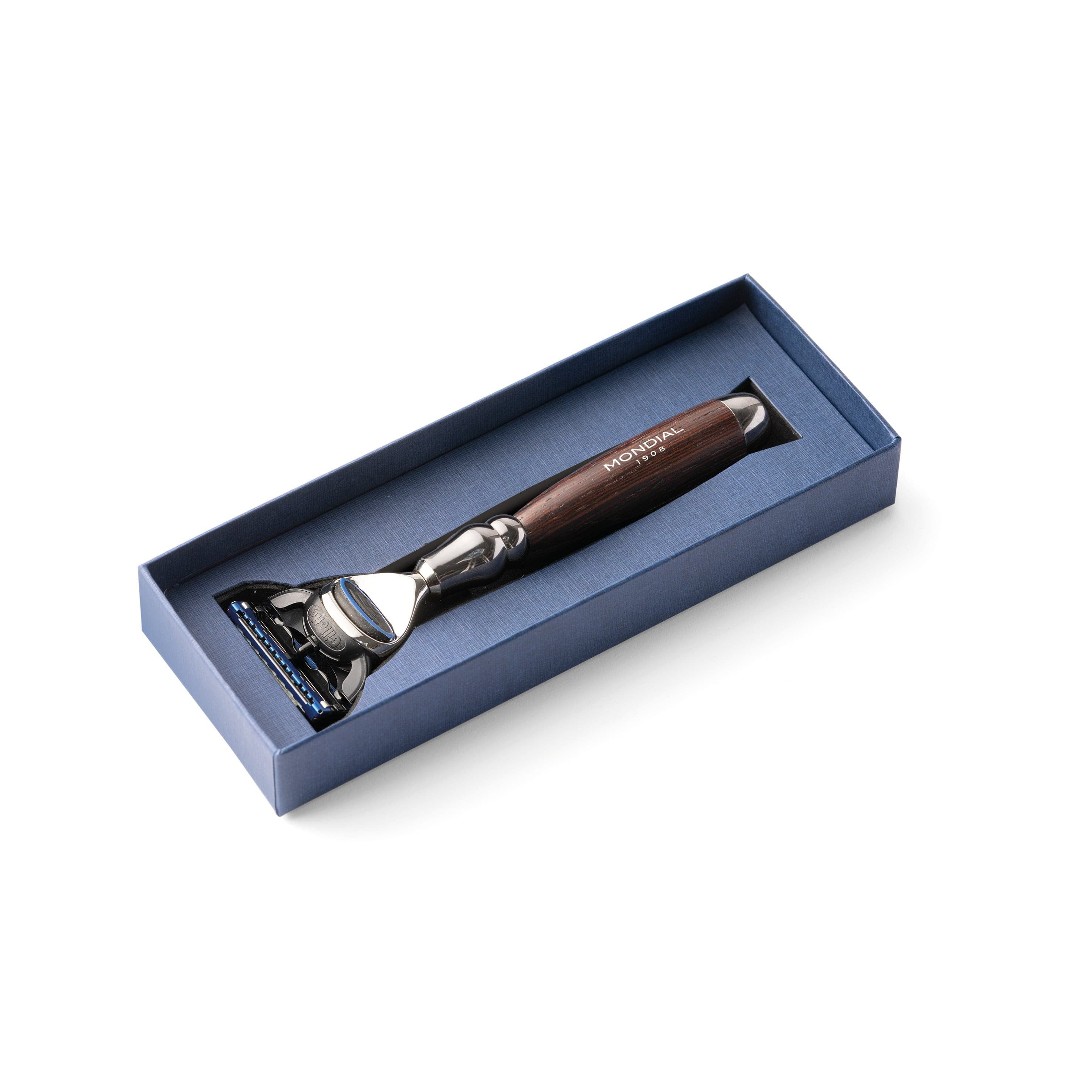 Prestige Cartridge Razor Handle in Wengé Wood