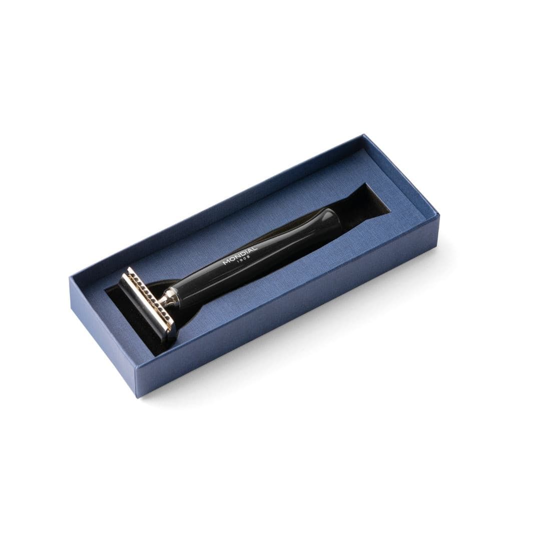 Gibson Safety Razor with Handle in Black Resin