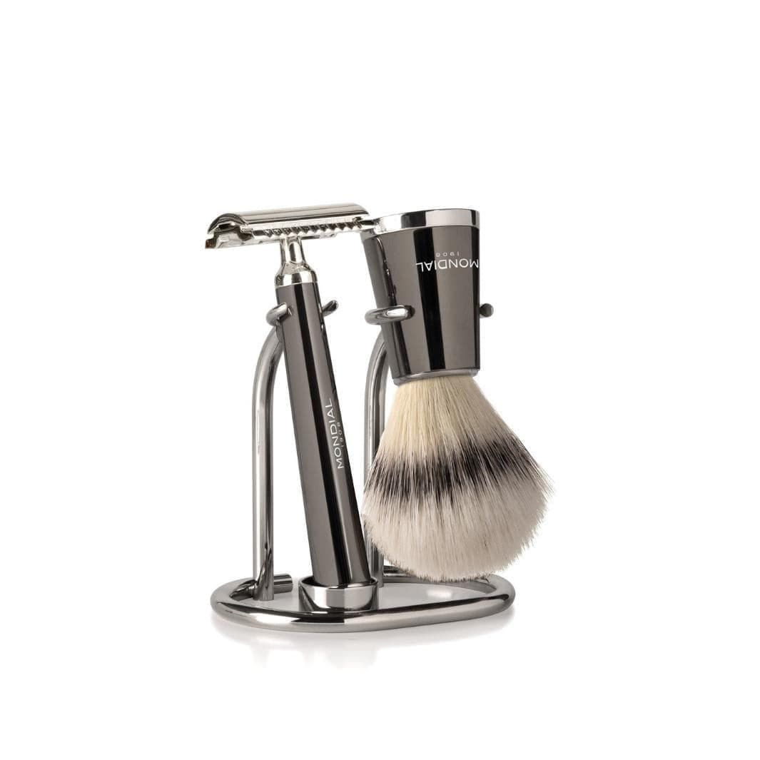 Vespucci Safety Razor with Handle in Ruthenium Metal