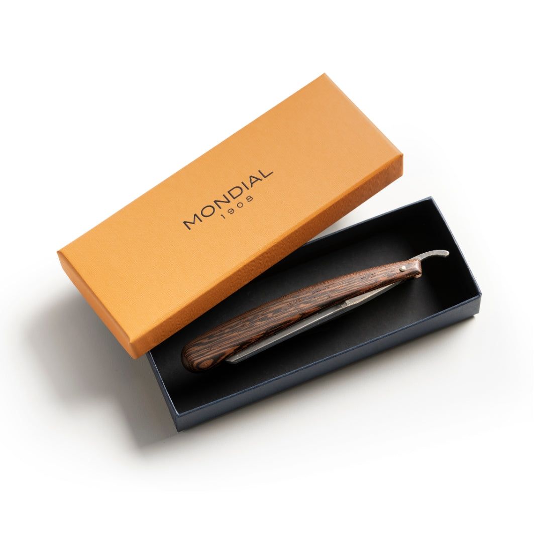 Heritage Straight Edge Razor with Wengé Wood Scales