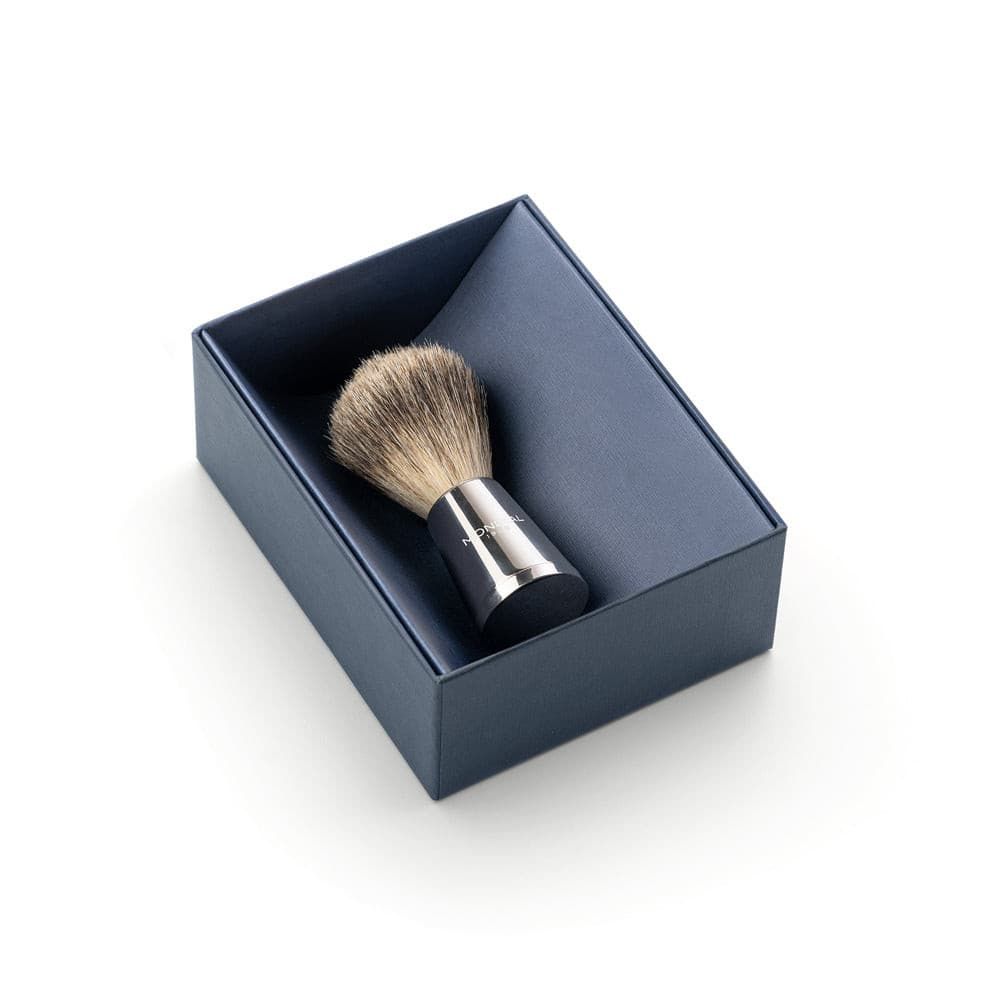 Vespucci Shiny Nickel Metal Brush with Super Badger