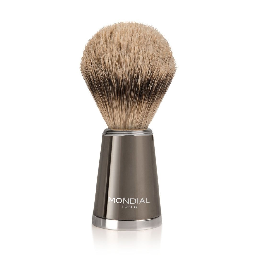 Vespucci Ruthenium Metal Brush with Super Badger