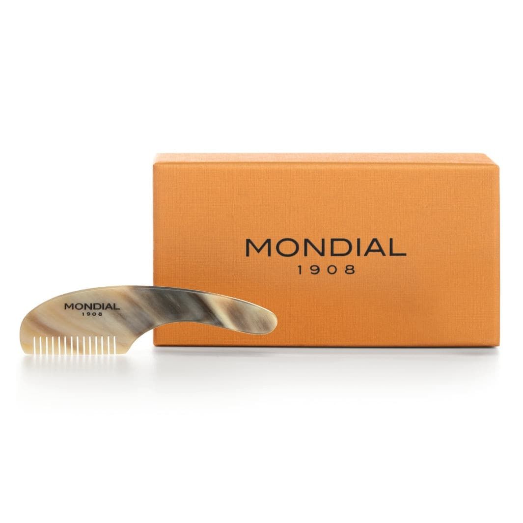 Baffi Natural Horn Moustache Comb with H...