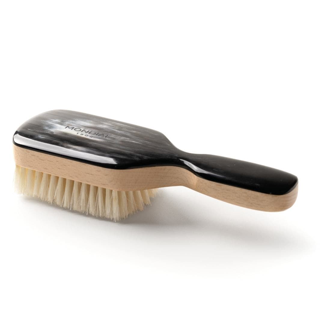 Hair Brush with Horn Handle & Blond Bris...