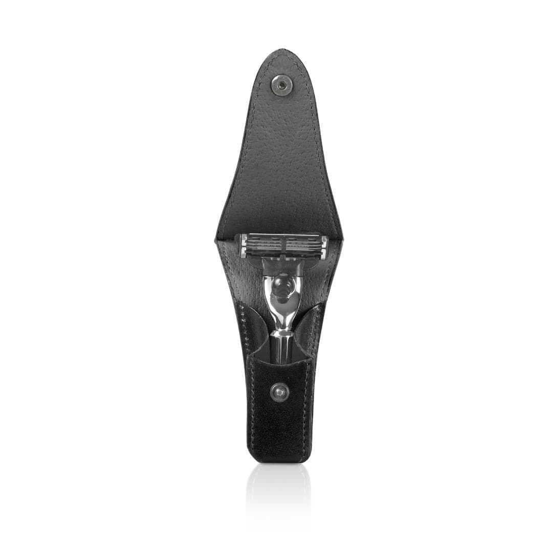 Travel Razor Case in Tuscan Leather - Mini
