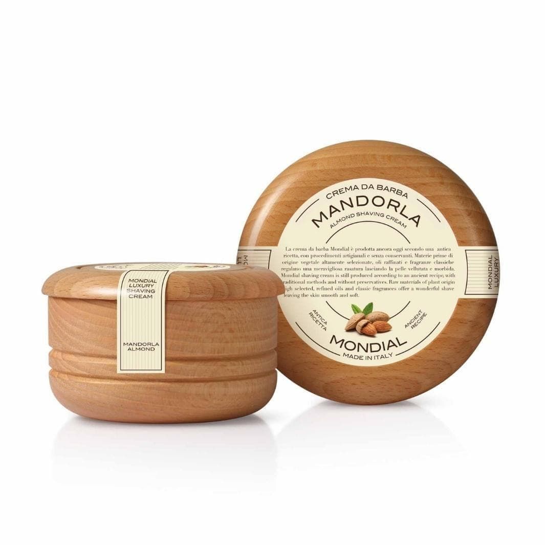 Almond Shaving Cream in Wood Bowl 140ml