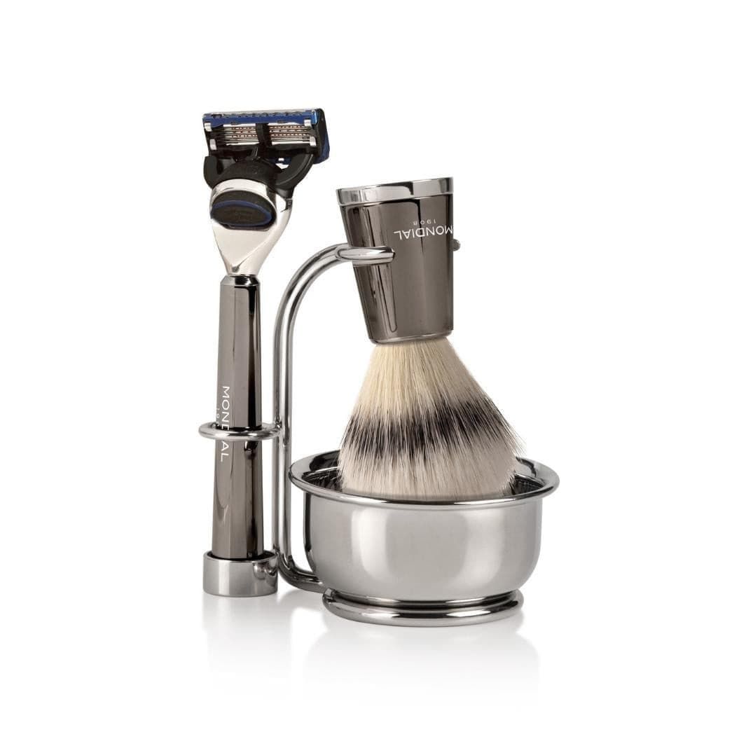 Vespucci Ruthenium Shaving Set: Chrome S...