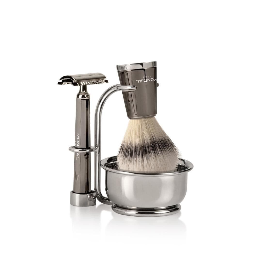 Vespucci Ruthenium Shaving Set: Chrome S...