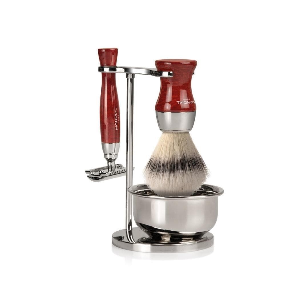 Heritage Radica Shaving Set: Chrome Stan...