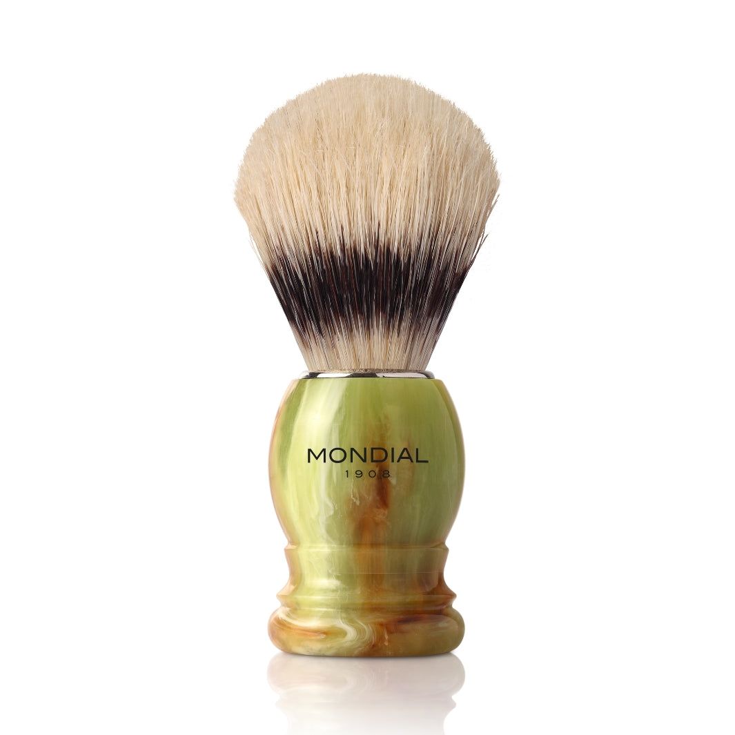Boston Imitation Onyx Shaving Brush with Bleached Boar Bristle