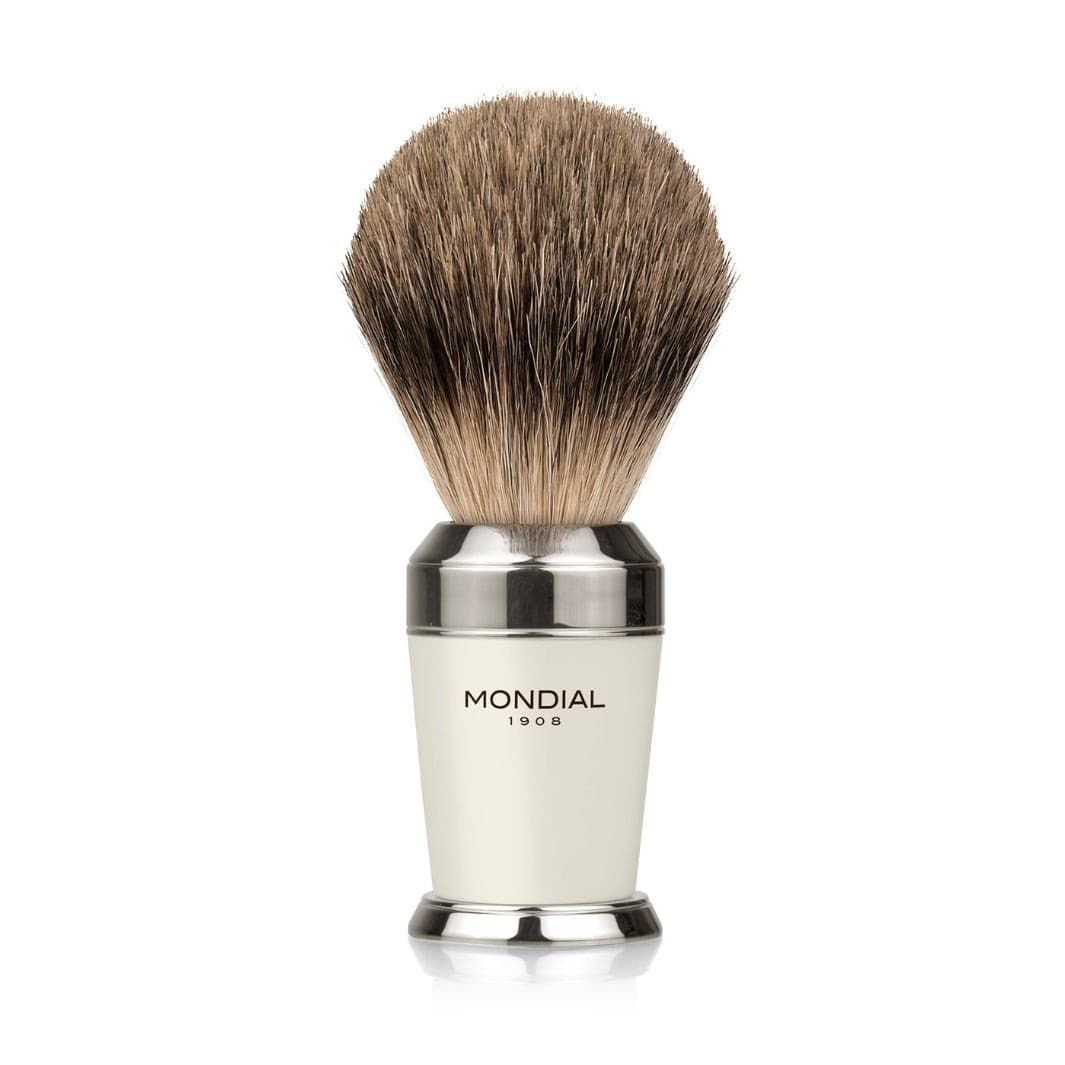 Premium White Resin & Chrome Handle Brus...
