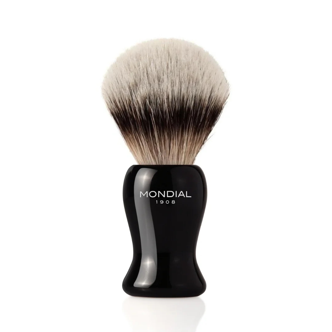 ’GIBSON’BLACK RESIN BRUSH WITH HIGH MOUNTAIN BADGER ; L