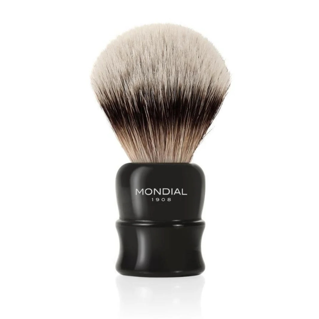 'CROSBY'BLACK RESIN BRUSH WITH HIGH MUNTAIN BADGER:XXL
